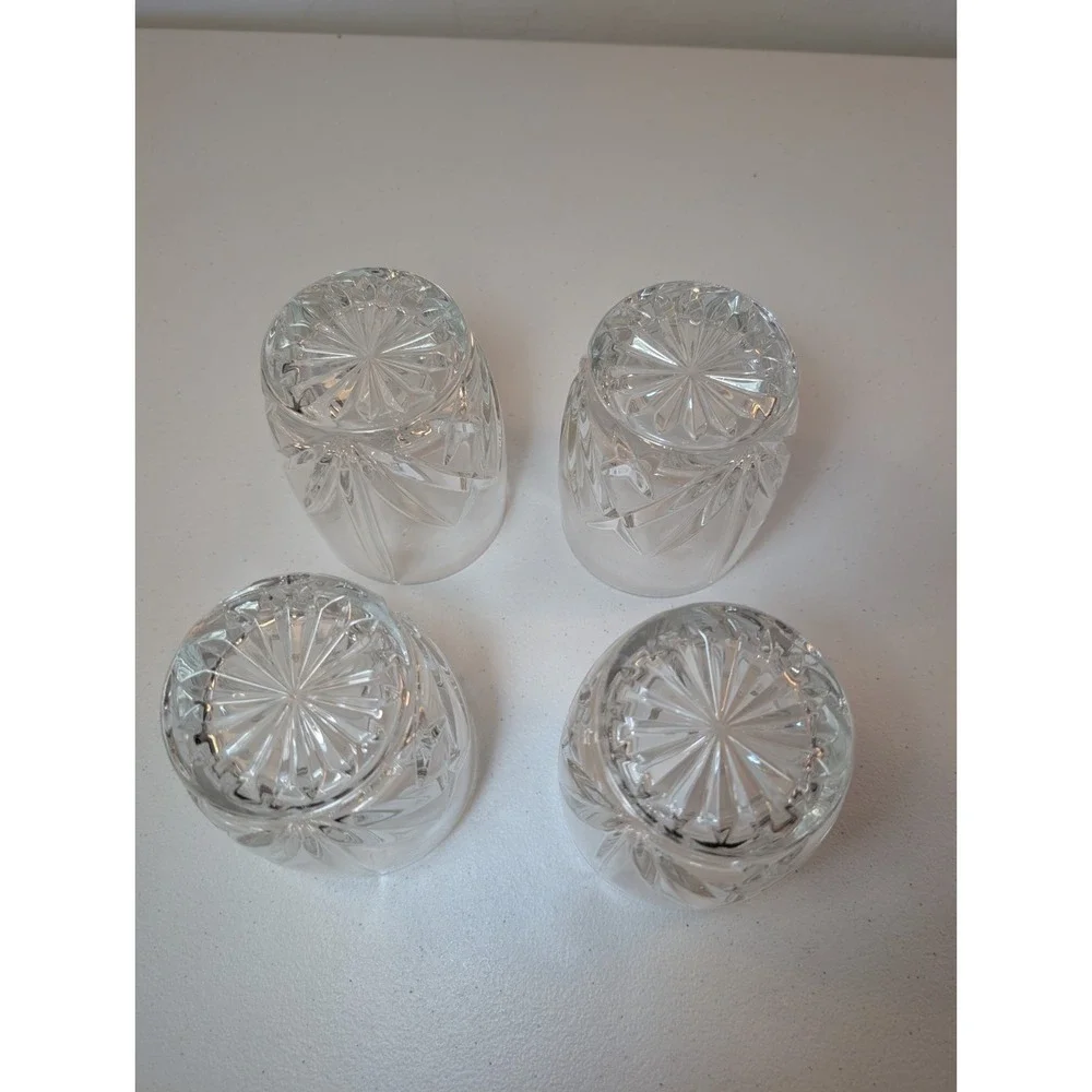 Waterford Marquis Crystal Oversized Tumblers Set 4 Double Old Fashioned 4 3/8